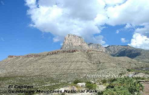 View of El Capitan in Guadalupe Mountains National Park