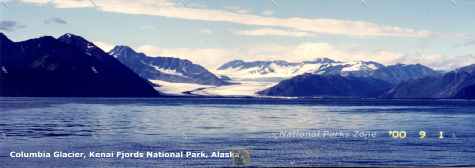 Picture of the Columbia glacier in Kenai Fjords National Park