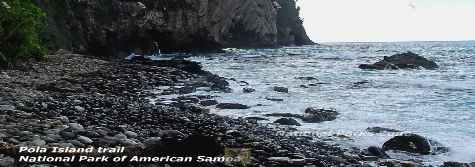 Picture showing the view along the Pola Island trail in the National Park of American Samoa