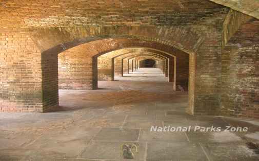 Picture of interior of  Fort Jefferson in Dry Tortugas National Park