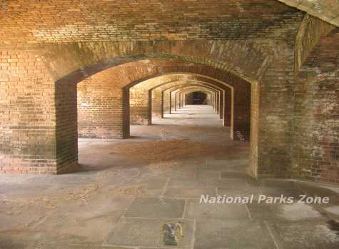 Picture of interior of  Fort Jefferson in Dry Tortugas National Park