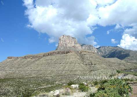 View of El Capitan in Guadalupe Mountains National Park