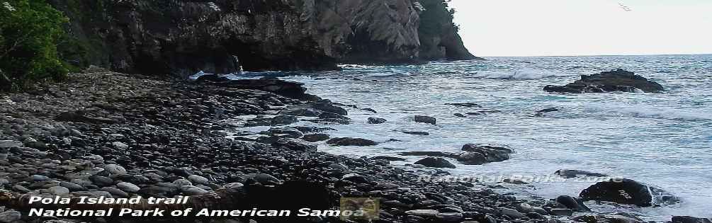 Picture showing the view along the Pola Island trail in the National Park of American Samoa